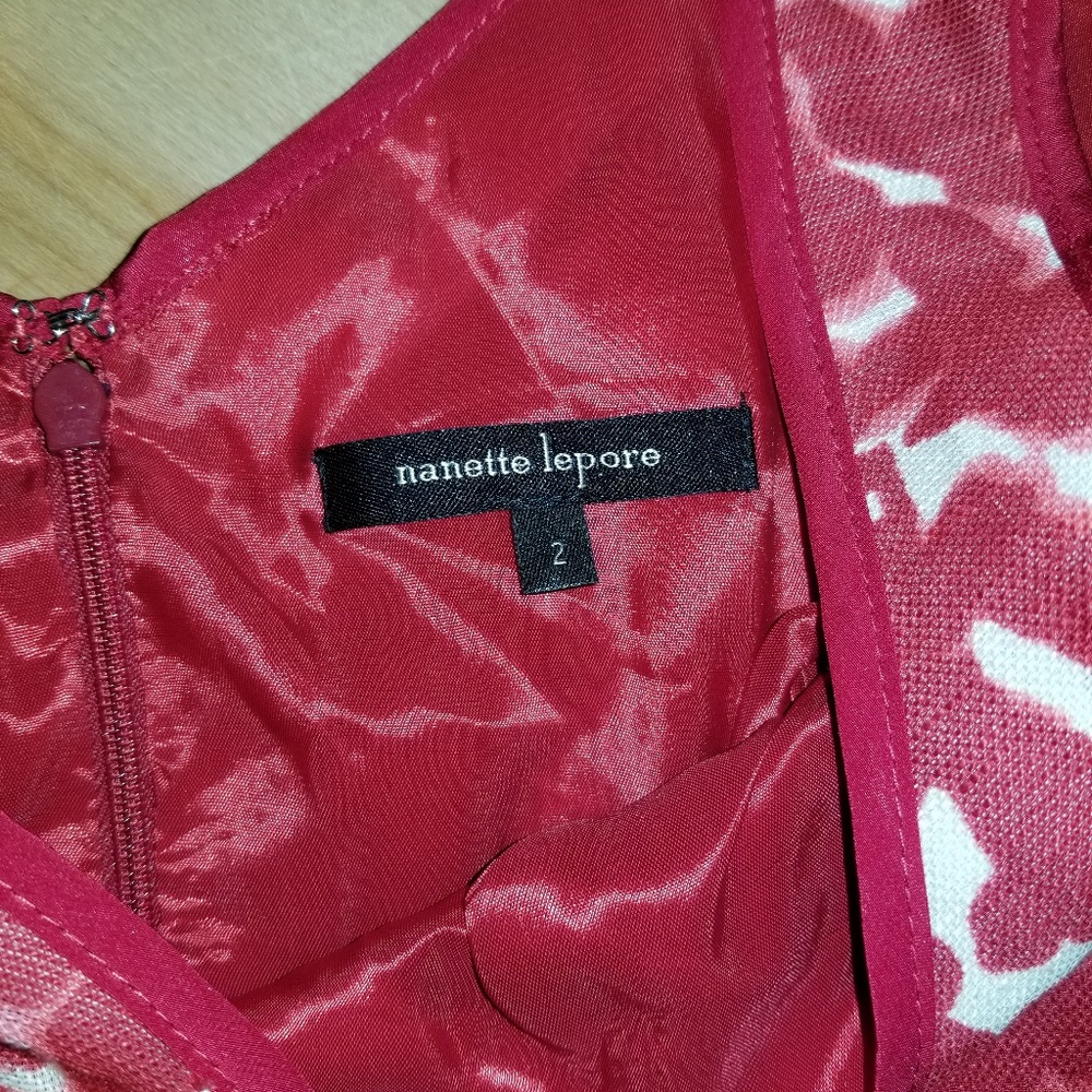 👗 Nanette Lepore In The Wild red dress size 2 animal print sleeveless - Picture 6 of 8
